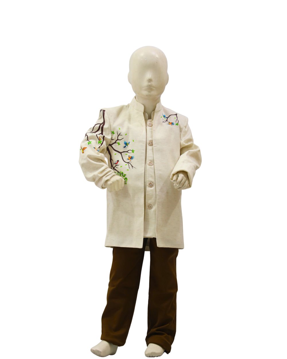 Premium Kids Embroidered Sherwani Set