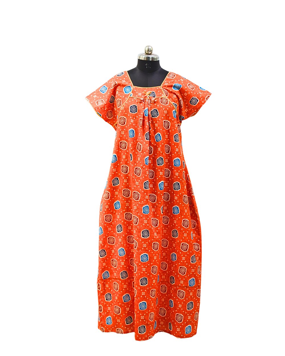 Orange Printed Cotton
