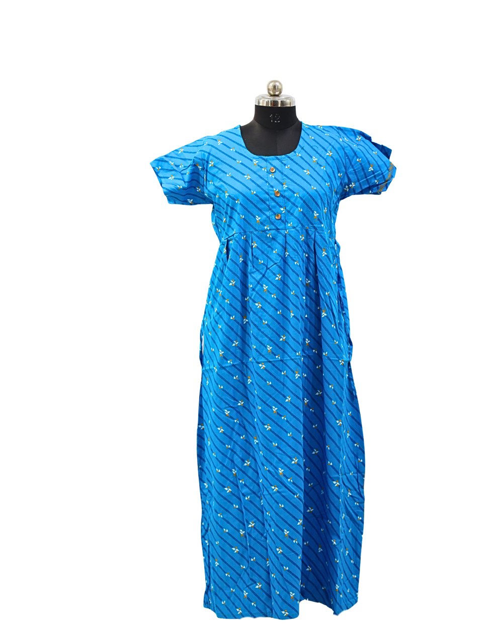 Sky Blue Printed Cotton